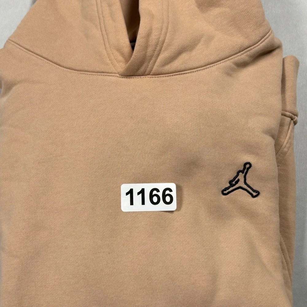 Jordan Hoodie Mens Large Tan Jumpman Signature Pullover Sweatshirt